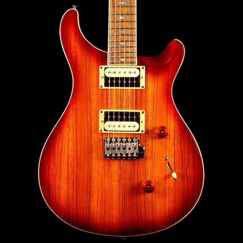 PRS SE Custom 24 Exotic Top Zebrawood Sunburst