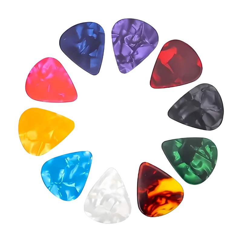 PBS BP-02 Premium Lightweight Celluloid Guitar Picks In Assorted Colors - Each
