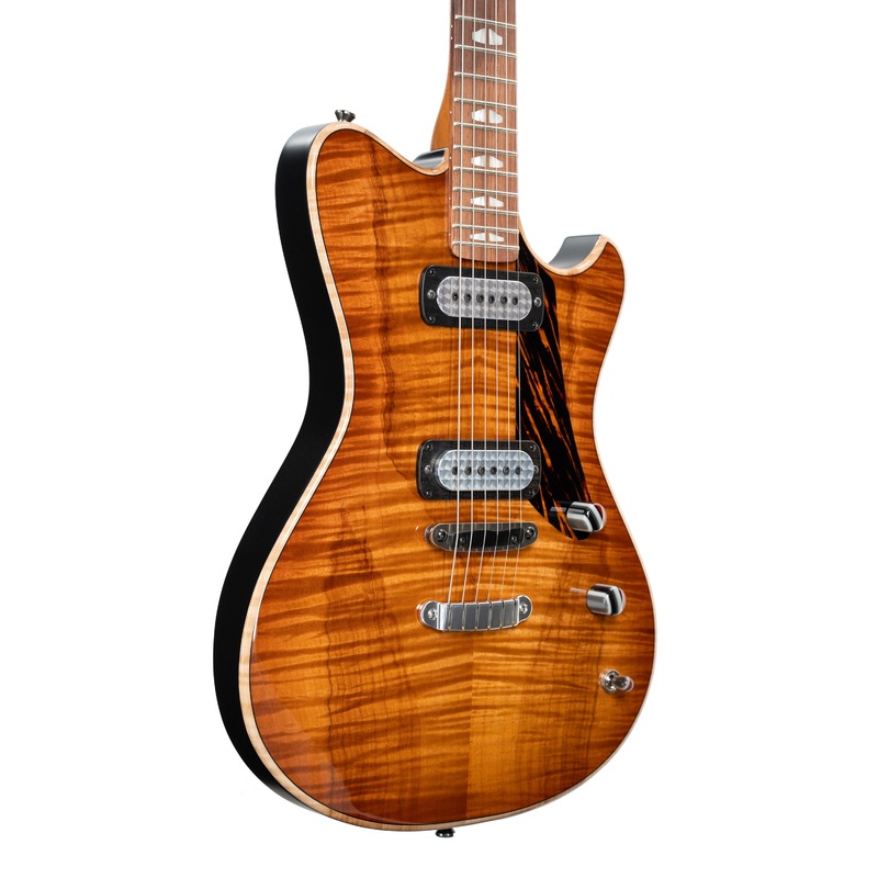 Powers Electric A-Type Select Maple Top Electric Guitar FF42/Hardtail - Pale Ale