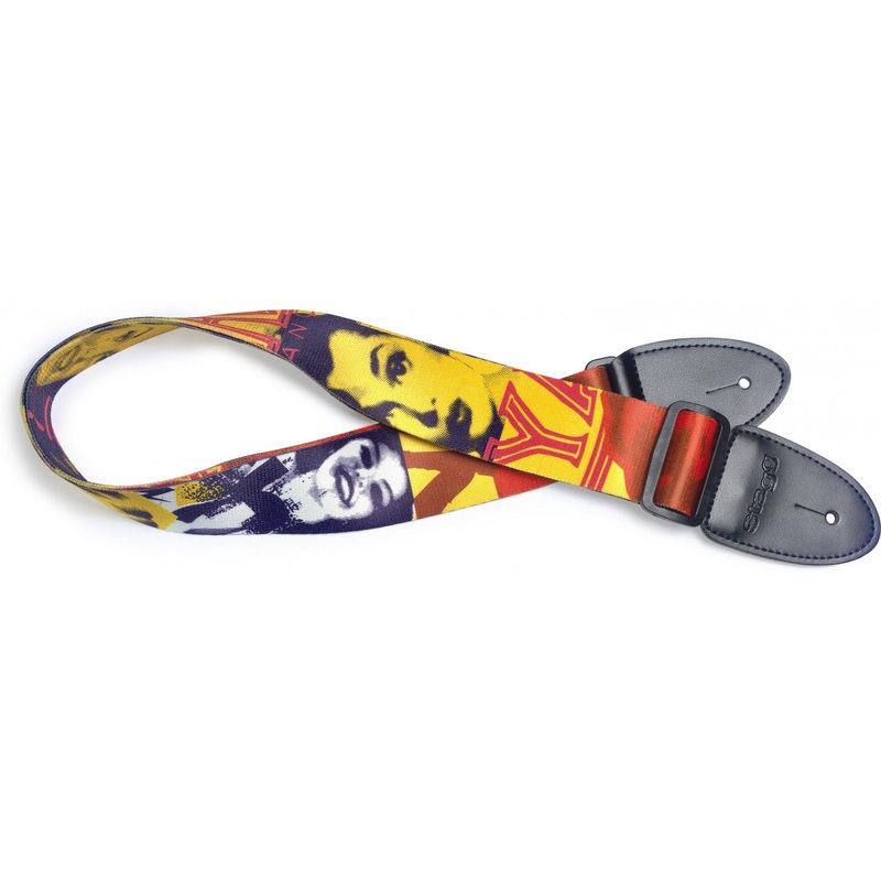 Stagg STEPOPGIRLYW Terylene Guitar Strap with "Pop Girl" Pattern