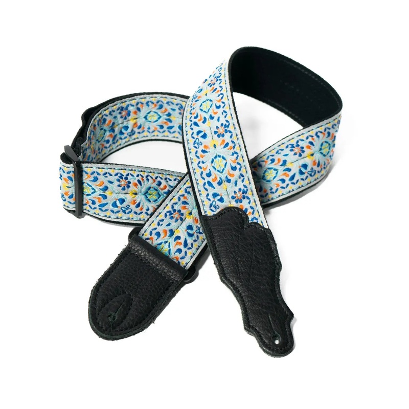 Franklin Strap F1-LB 2" Retro Folk Weave Guitar Strap - Light Blue