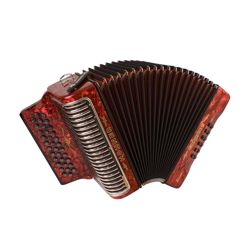 Hohner CXFR Corona II Xtreme FBbEb Button Accordion - Red