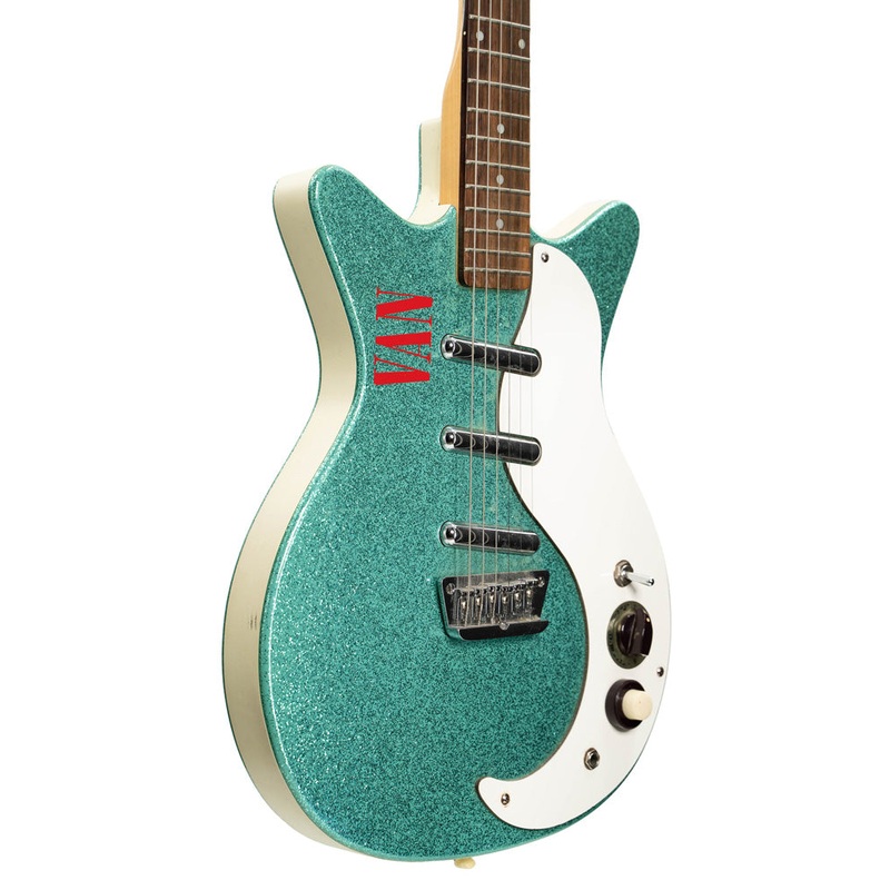 Pre-Owned Danelectro DC3 Electric Guitar - Green Sparkle | Used