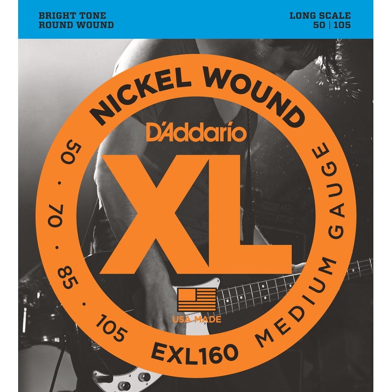D'ADDARIO NICKEL WOUND BASS STRINGS MEDIUM 50-105