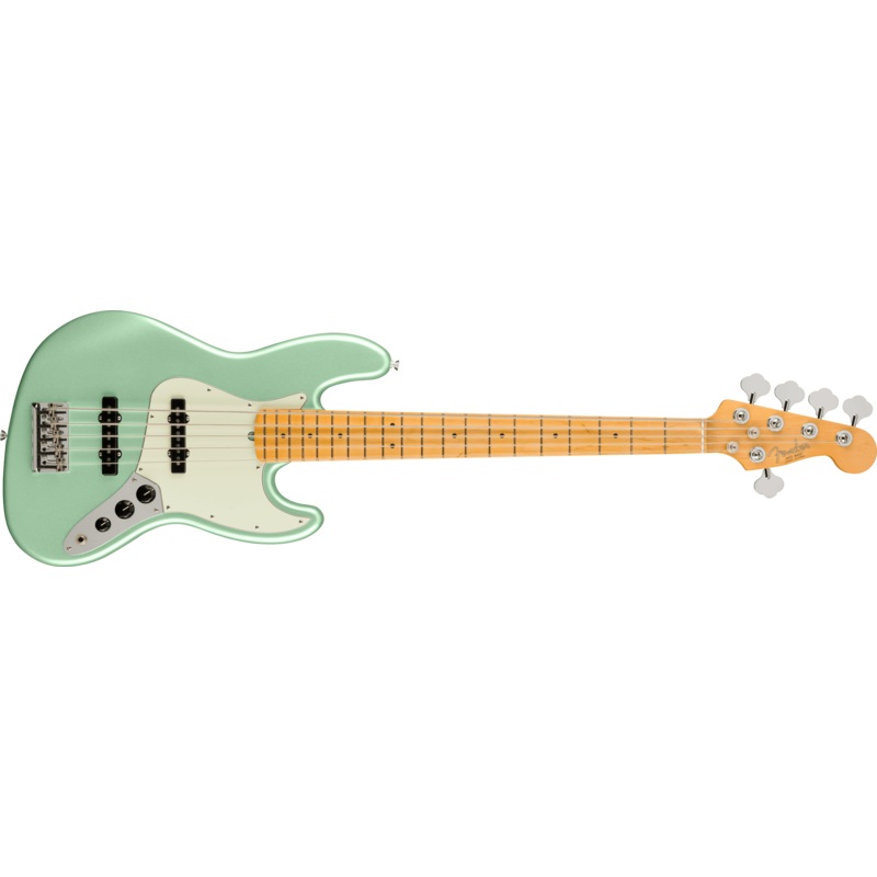 Fender American Professional II Jazz Bass V, Maple Fingerboard, Mystic Surf Green