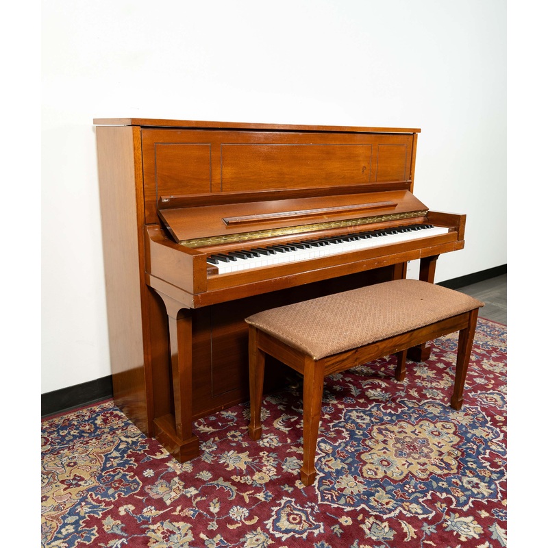 Steinway & Sons 1098 Studio Upright Piano | Satin Walnut | SN: 496658 | Used