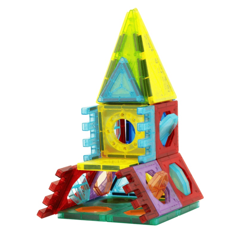 Edu-Matic 56 magnetic tiles, windows and stickers (EDU-1046) (DEMO, OPEN BOX, NO WARRANTY)