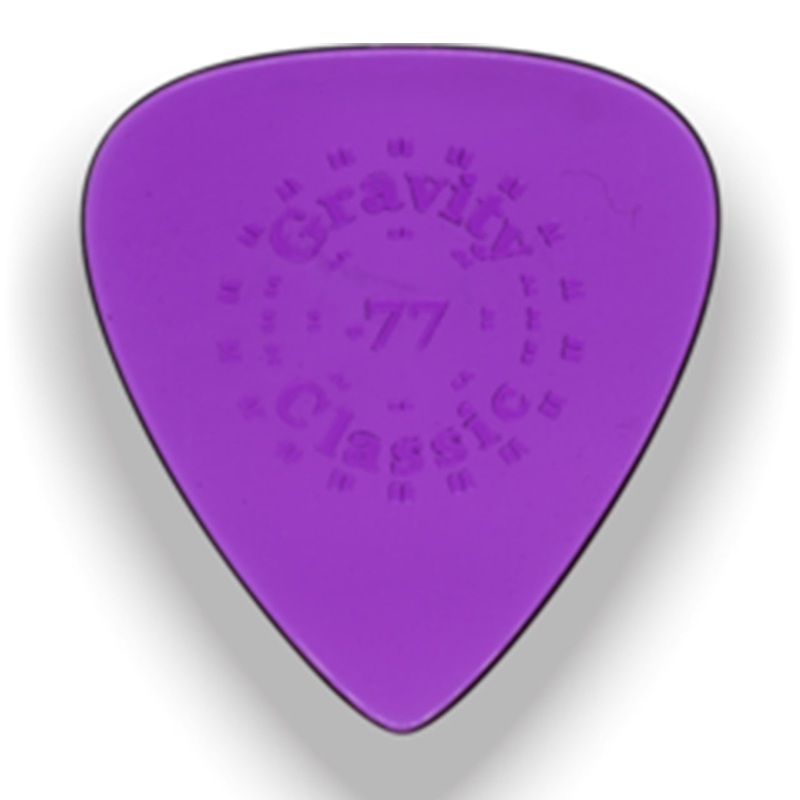 Used Gravity Picks Classic Standard Polished Pick, 0.77mm, Purple