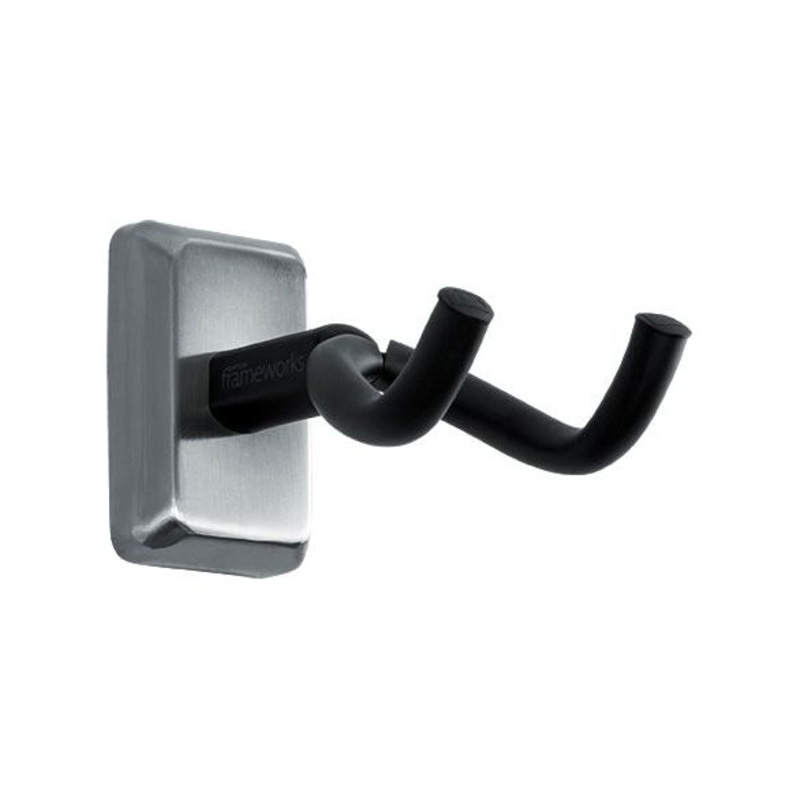 Gator Frameworks Wall Mount Guitar Hanger - Satin Chrome