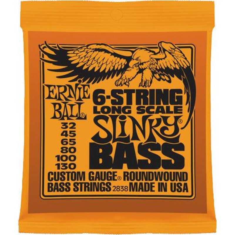 Ernie Ball 6-String Slinky Bass Guitar String Set, .032-.130