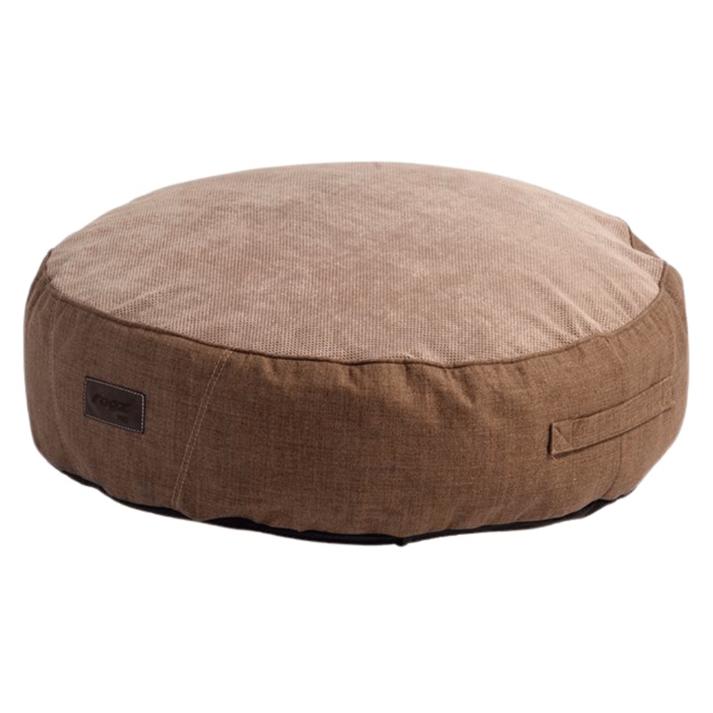 Rogz Dog Bed Lounge Flat Round Large - Brown (DEMO, OPEN BOX, NO WARRANTY)