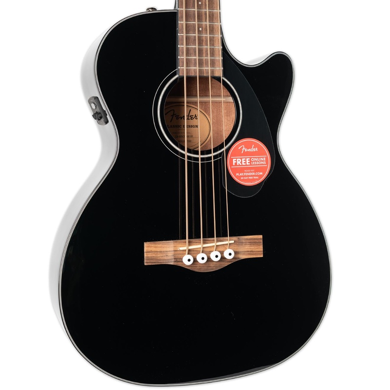 FENDER CB-60SCE ACOUSTIC BASS GUITAR, LAUREL FINGERBOARD BLACK