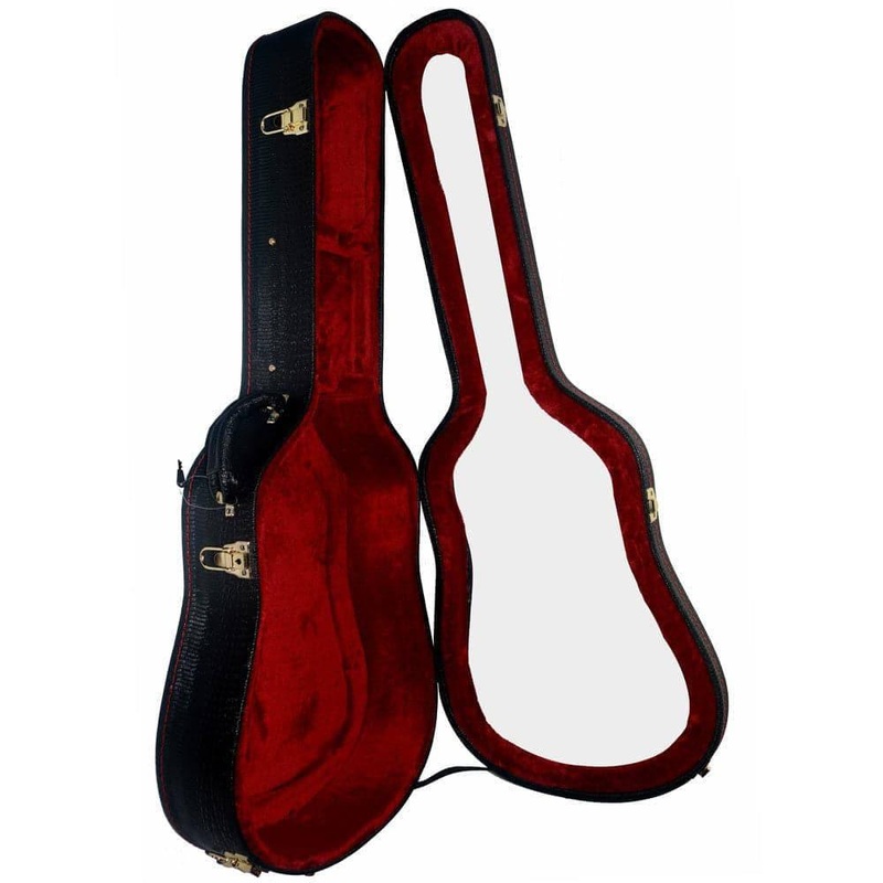 Acoustic Guitar Case in Black with Transparent Acrylic Top