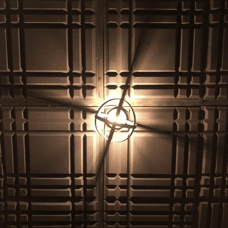 Acoustic Treatment Rigid Ceiling Tile, 24x24, Charcoal "4 Corner Stripes" Pattern