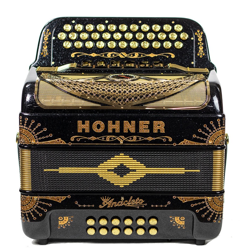 Hohner Anacleto Rey Del Norte Two Tone GCF/FBE Accordion - Space Black