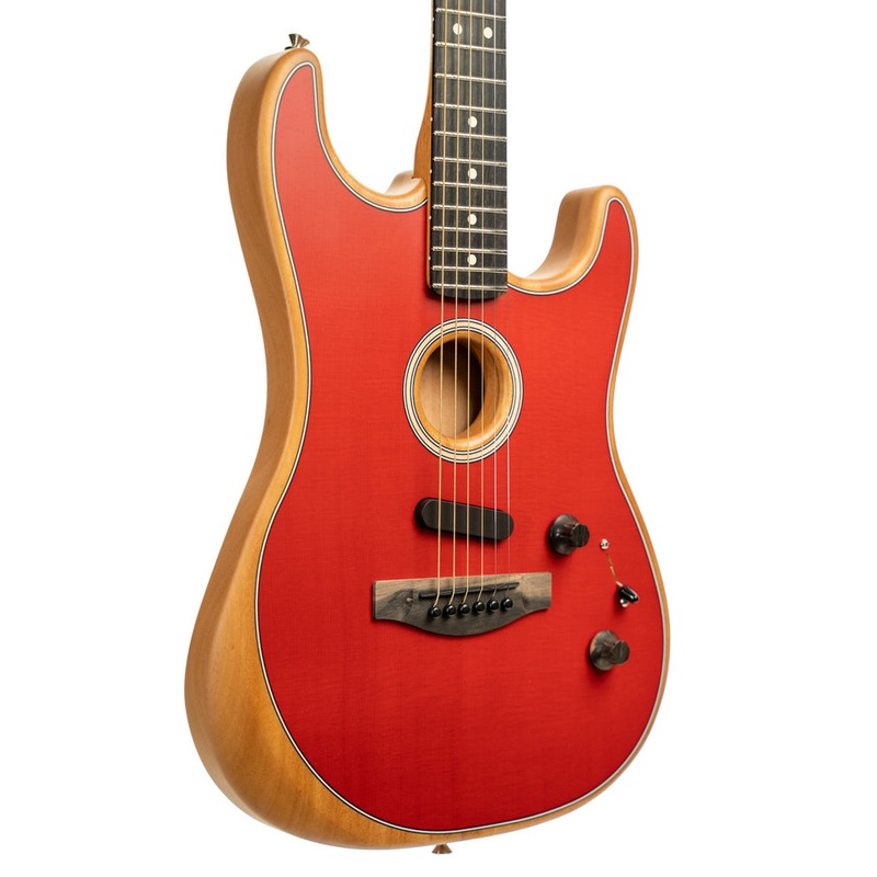 Pre-Owned Fender American Acoustasonic Strat, Ebony Fingerboard - Dakota Red