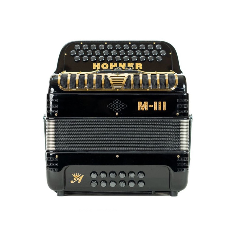 Hohner Anacleto MARK III 3 Switch Compact Accordion G Key - Black