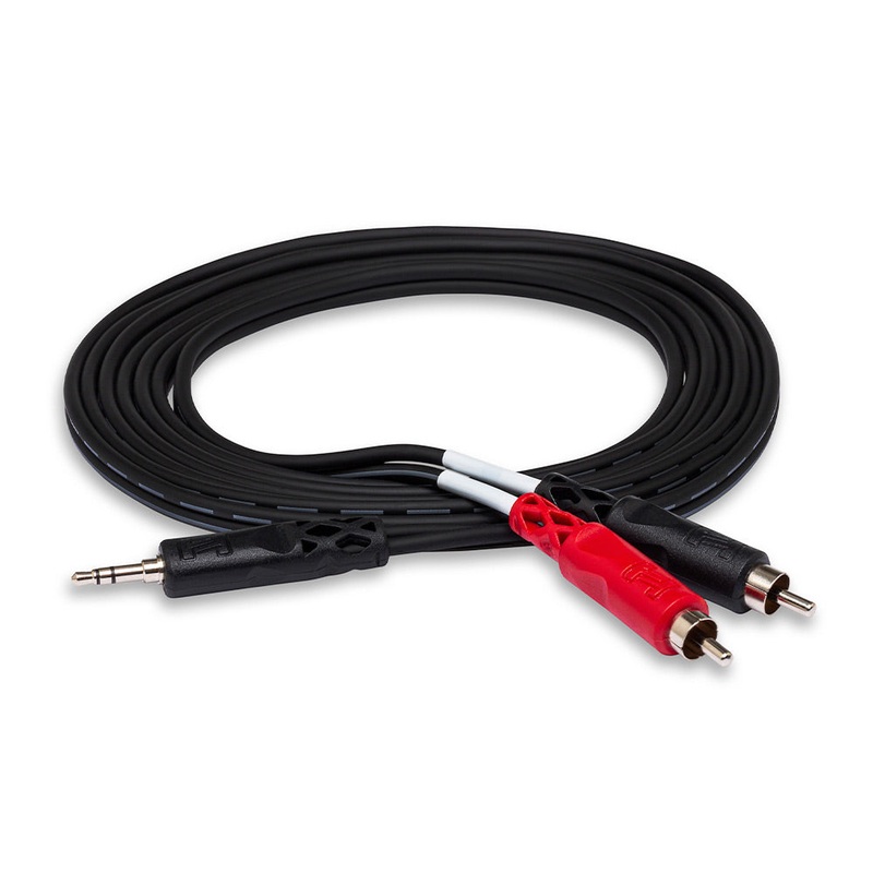 Hosa Technology CMR-206 Stereo Breakout Cable - 3.5mm TRS Male to Left and Right RCA Male - 6 foot