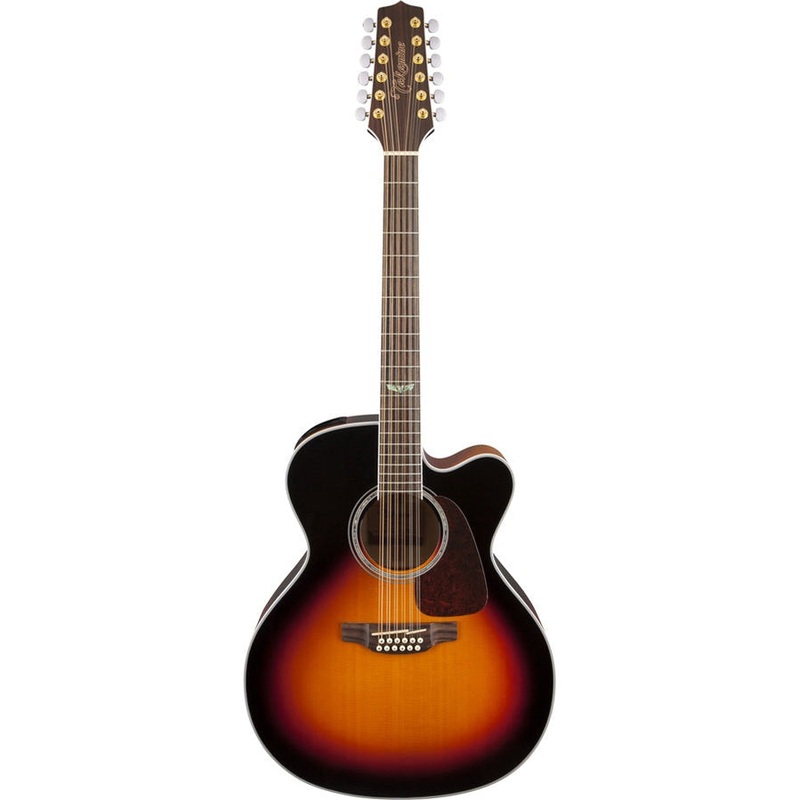 Takamine G70 Series 12 String Jumbo AC/EL Guitar with Cutaway in Brown Sunburst
