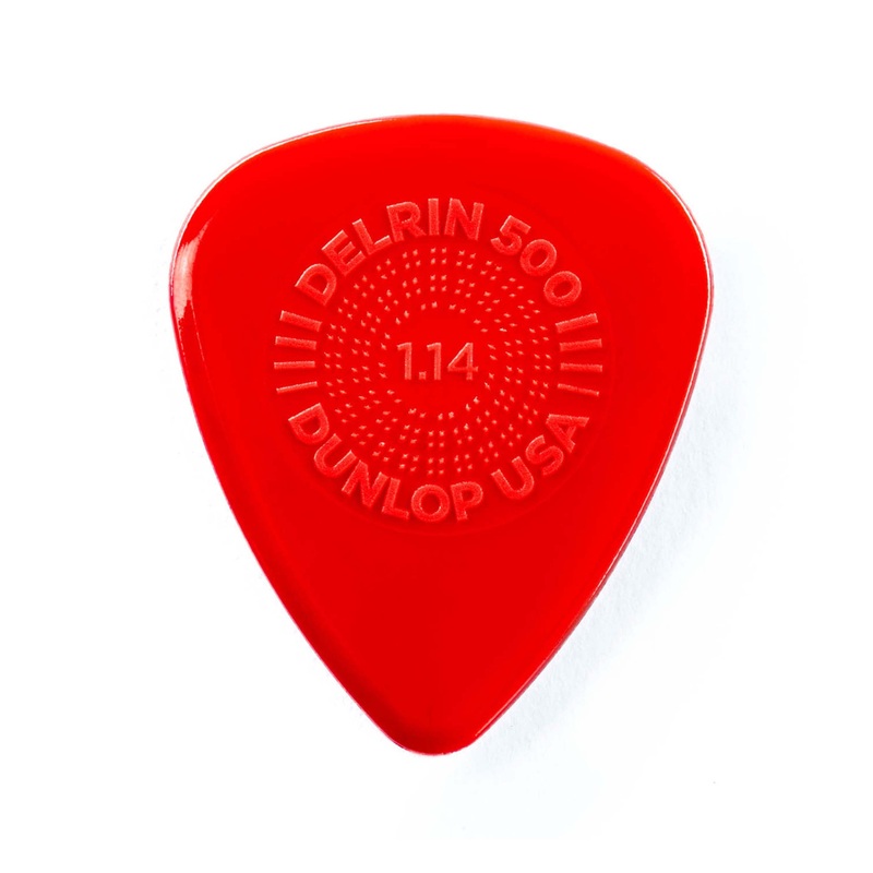 Dunlop Prime Grip Delrin 500 1.14mm Guitar Picks - 12 Pack