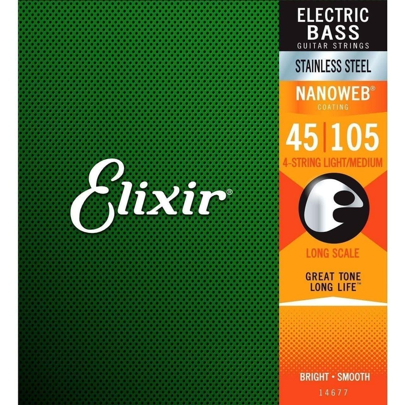 Elixir 14677 Nanoweb Bass Stainless Steel Medium 45-105