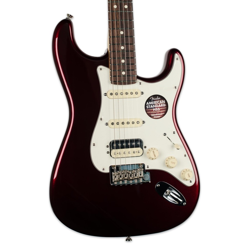 FENDER AMERICAN STANDARD HSS SHAWBUCKER STRAT RW BORDEAUX METALLIC