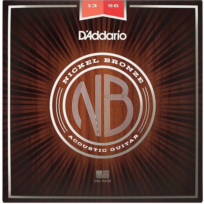 D'Addario NB1356 Nickel Bronze Acoustic Guitar Strings Medium 13-56