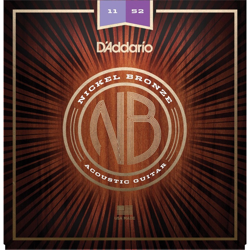 D'Addario Nickel Bronze Acoustic String Set, .011-.052