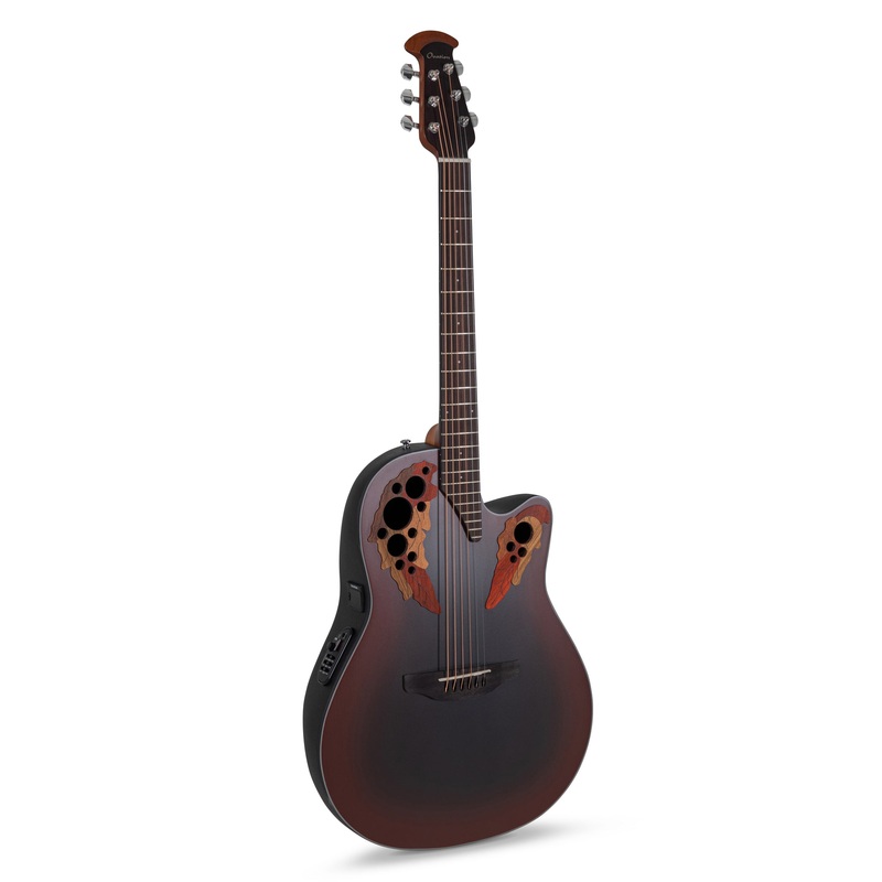 Ovation E-Acoustic Guitar Celebrity Elite Mid Cutaway - Reverse Red Burst / CE44-RRB-G