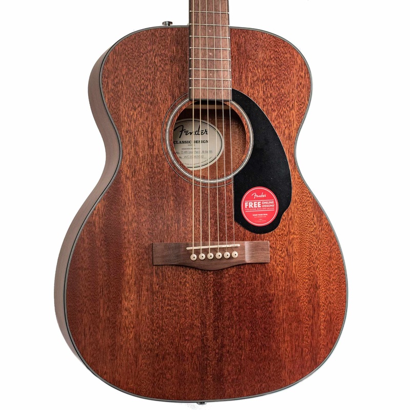 FENDER CC-60S CONCERT PACK V2, ALL MAHOGANY WITH GIGBAG, STRAP, STRINGS AND PICKS