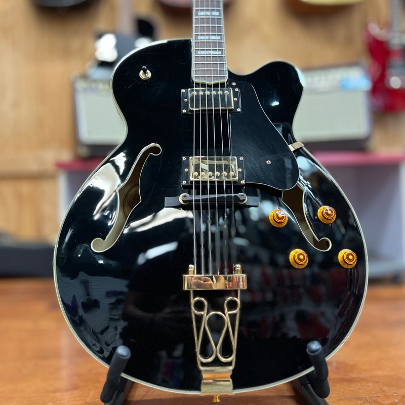 USED Oscar Schmidt OE40B Hollow Body Jazz Electric Guitar, Black