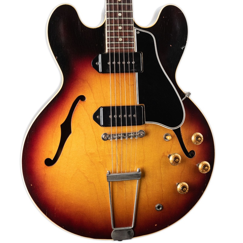 VINTAGE 1959 GIBSON ES-330 REPLACED TUNERS WITH NON ORIGINAL CASE