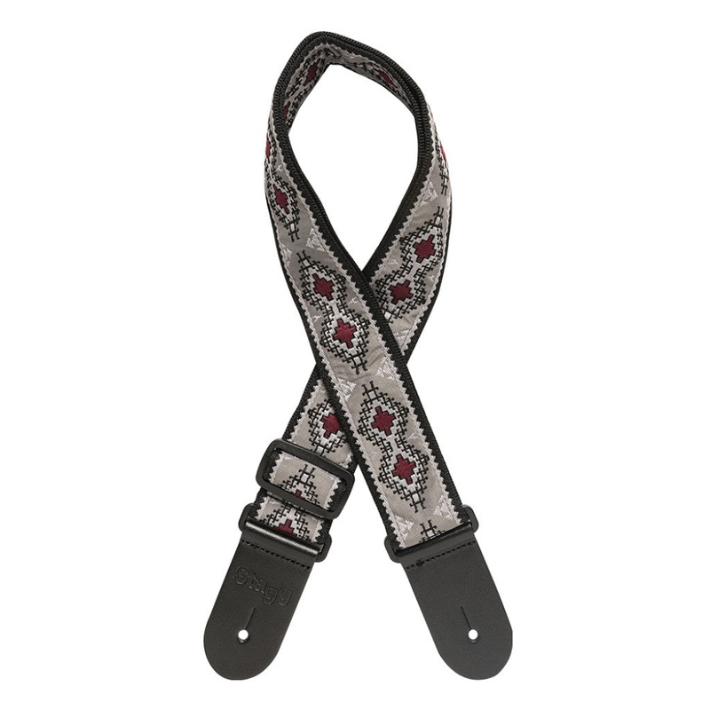 Stagg SWO DIAM Woven Strap Diamond Grey Guitar Strap