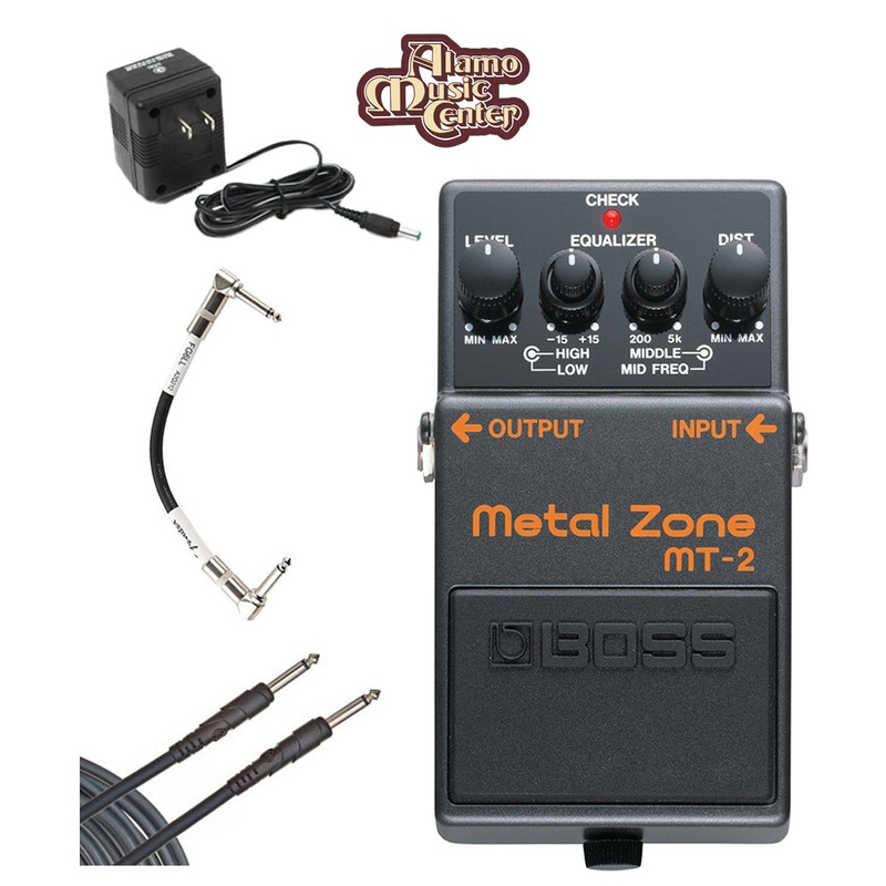 Boss MT-2 Metal Zone Distortion Pedal Bundle