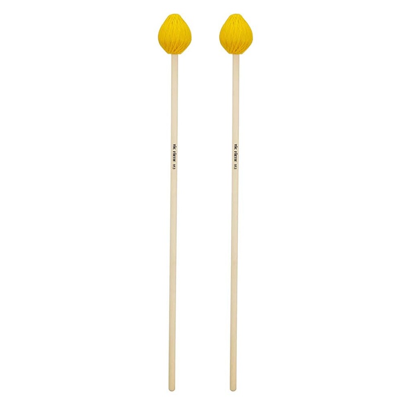 Pre Owned Vic Firth M3 America Custom Yellow Yarn Medium Keyboard Mallets | Used