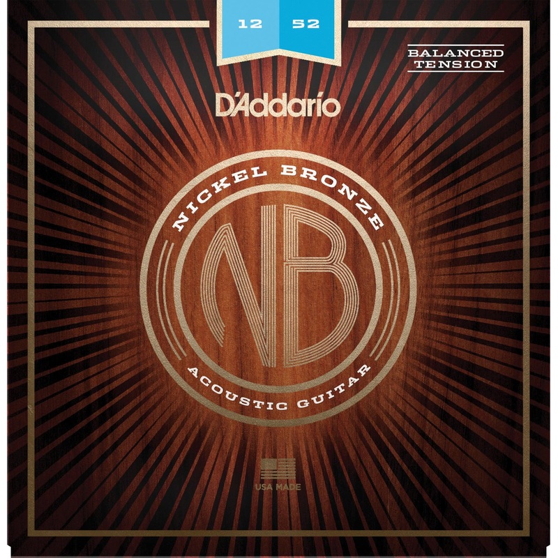 D'Addario Nickel Bronze Acoustic String Set, .012-.052, Balanced Tension