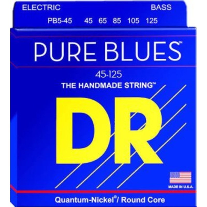 DR PB5-45 Pure Blues 5-String Bass Strings - Medium 45-125