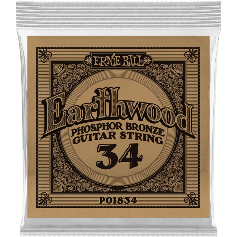 Ernie Ball 1834 .034 Bronze Wound Acoustic Guitar Single String