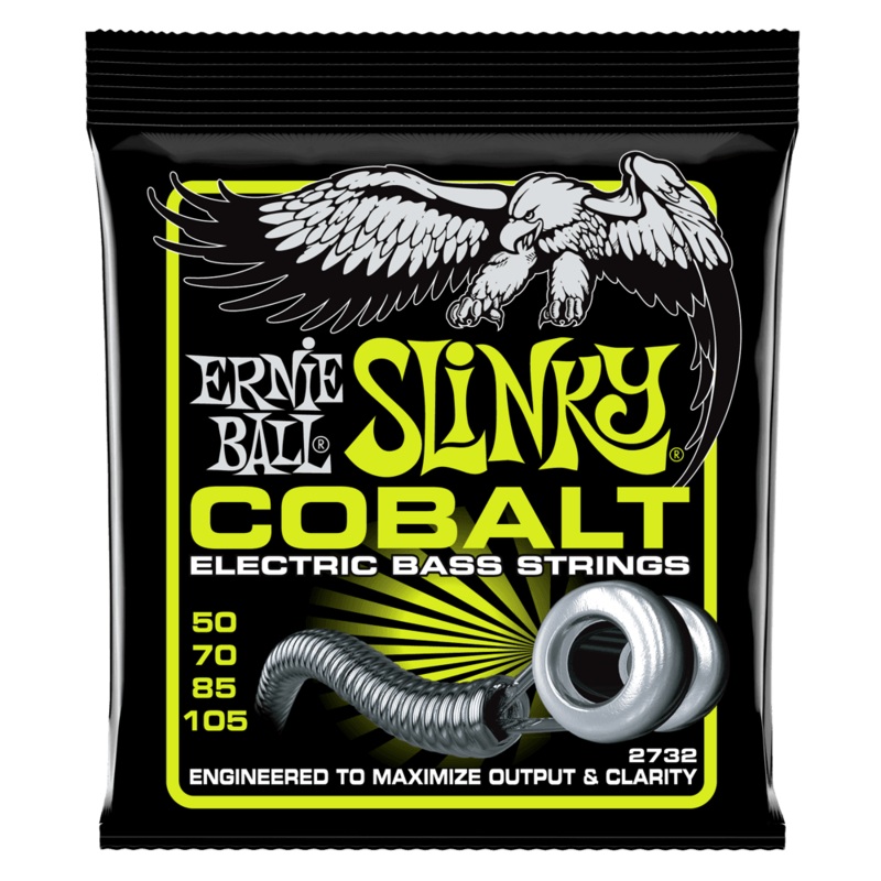 Ernie Ball Cobalt Bass Guitar String Set, Regular Slinky .050-.105