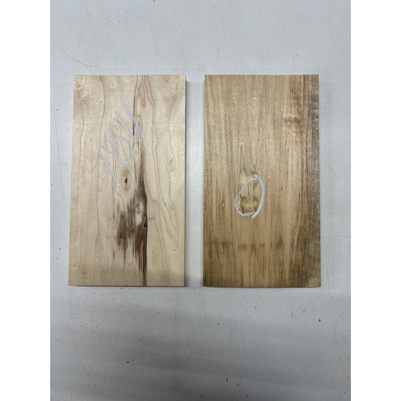 2 Pack, 2 Species Basswood + Hard Maple Thin Stock Lumber 11"x5-7/8'x5/8"#7811