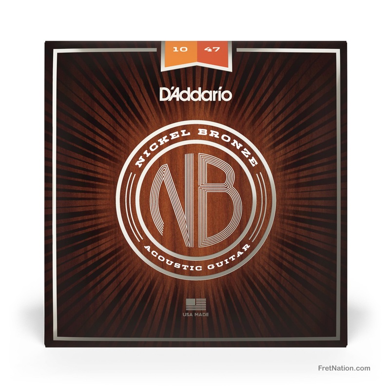 D'Addario Nickel Bronze Acoustic Guitar Strings - 6-String 10-47 Extra Light NB1047