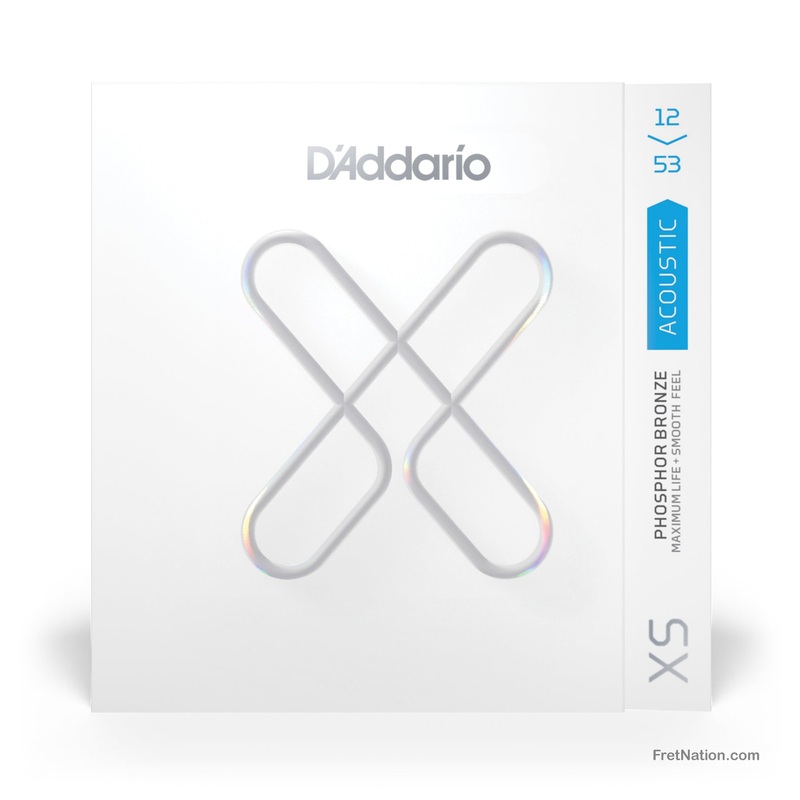 D'Addario XS Coated Phosphor Bronze Acoustic Guitar Strings - 6-String 12-53 Light XSAPB1253
