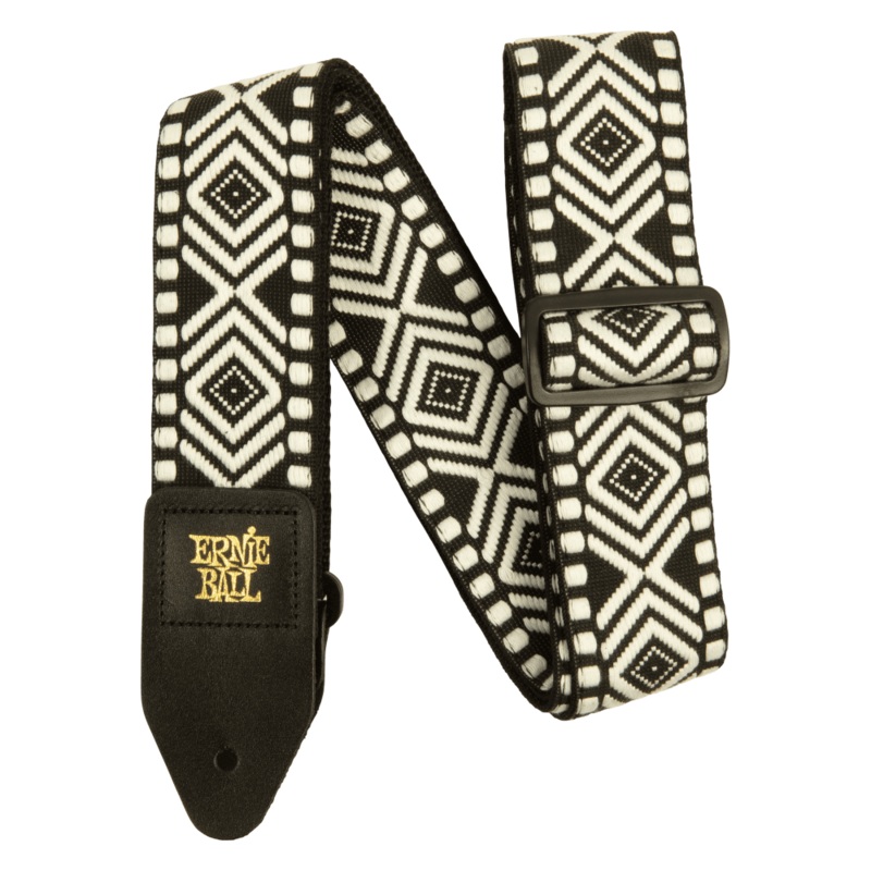 Ernie Ball Classic Jacquard Guitar Strap / Bass Strap - White Savannah