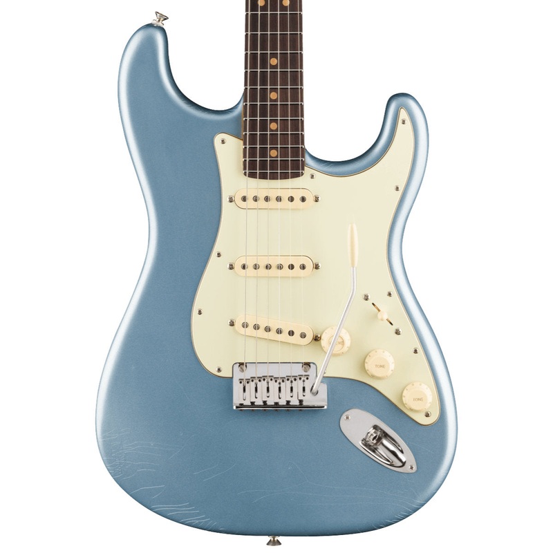 Fender American Ultra Luxe Vintage '60s Stratocaster Electric Guitar - Rosewood Fingerboard - Ice Blue Metallic