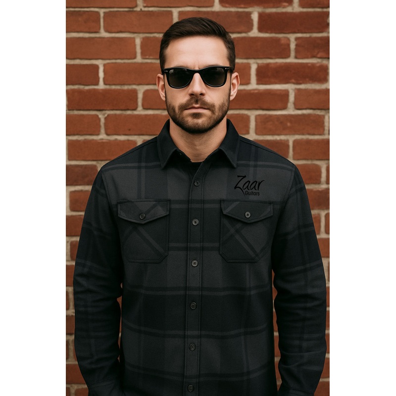 Zaar Guitars Quilted Rider Flannel Black/Charcoal