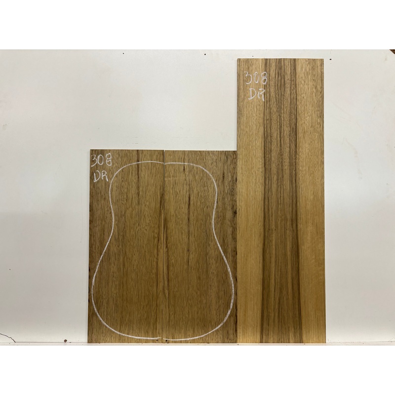 Black Limba Dreadnought Guitar Back and Side Set #308