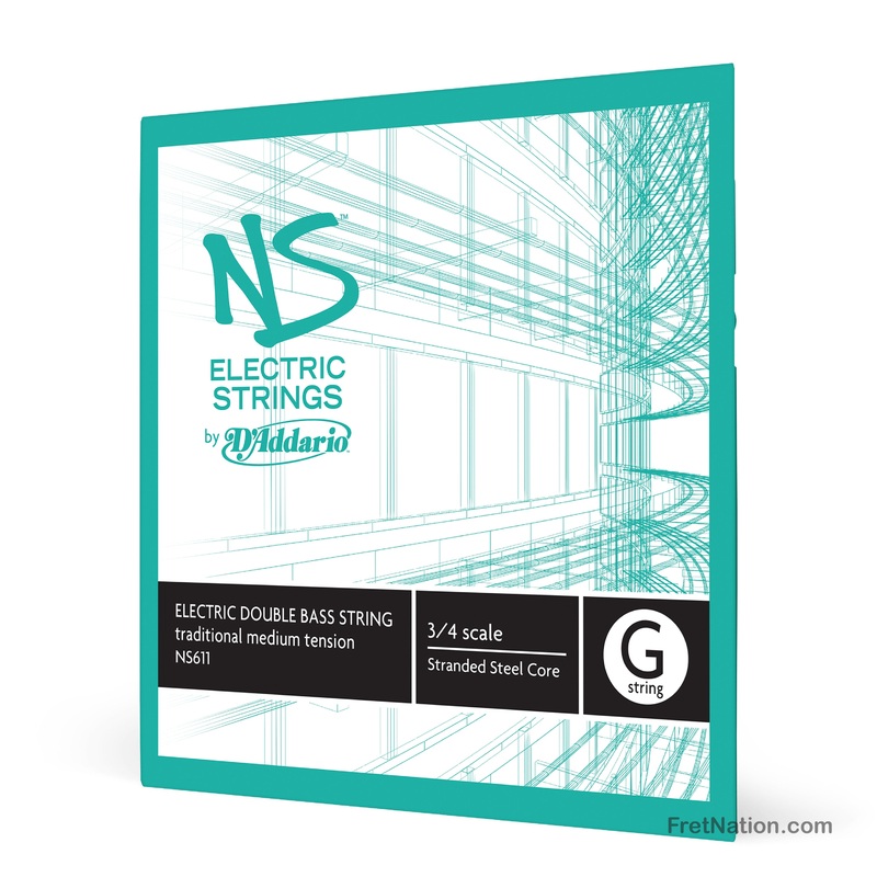D'Addario NS Single 3/4 Scale Electric Traditional Bass G String - NS611 3/4M Medium