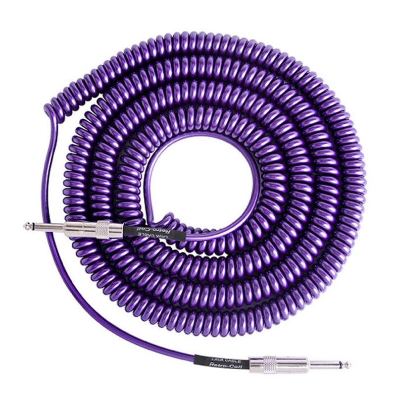 Lava Cable Retro Coil 20 Ft Straight to Straight Coiled Cable - Purple