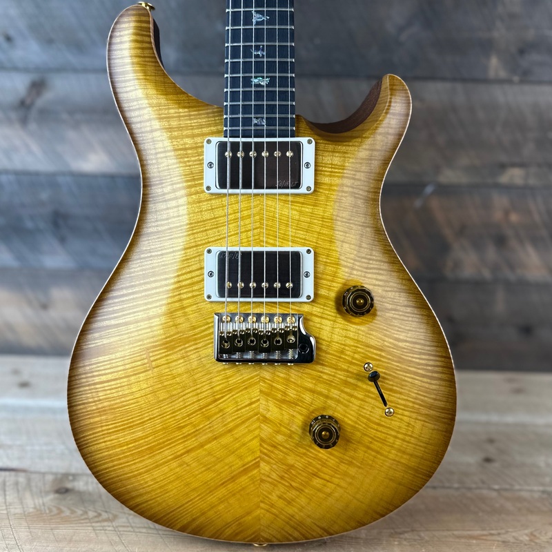 PRS Wood Library Custom 24 Flame Maple 10 Top, Torrified Flamed Maple Neck, Ebony FB - Livingston Lemondrop Satin 391906