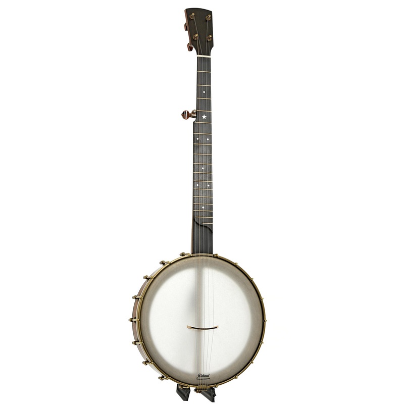 Rickard Dobson 12in Openback Banjo & Case, Walnut